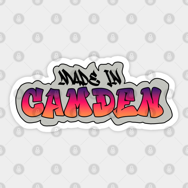 Made in Camden I Garffiti I Neon Colors I Red Sticker by EverYouNique